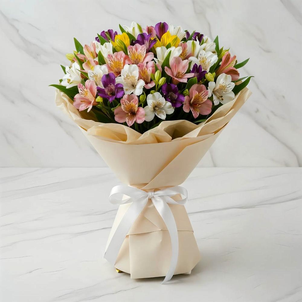 Букет цветов из: Альстромерии в Луковской