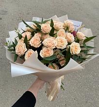 Букет Кремовые розы Латте в Луковской