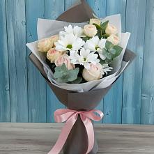 Букет цветов из:  Хризантемы и Розы #REPLACE_PRED# Луковской