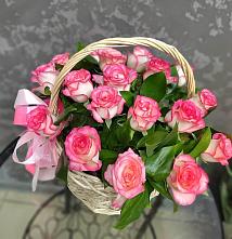 Цветочная композиция из Розы в корзине #REPLACE_PRED# Луковской