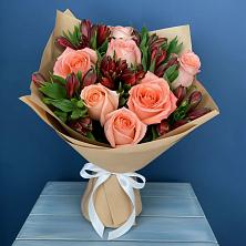 Букет цветов из:  Розы и Альстромерии в Луковской