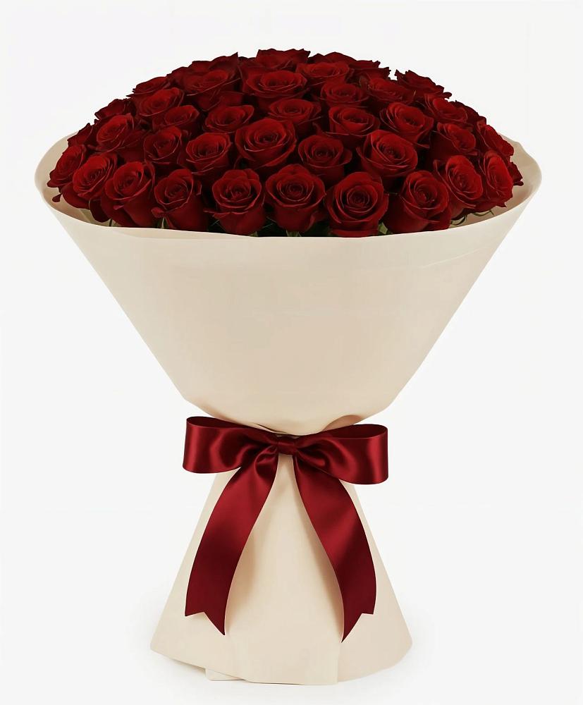 Букет 101 Бордовая роза Блэк Бакарра в Луковской