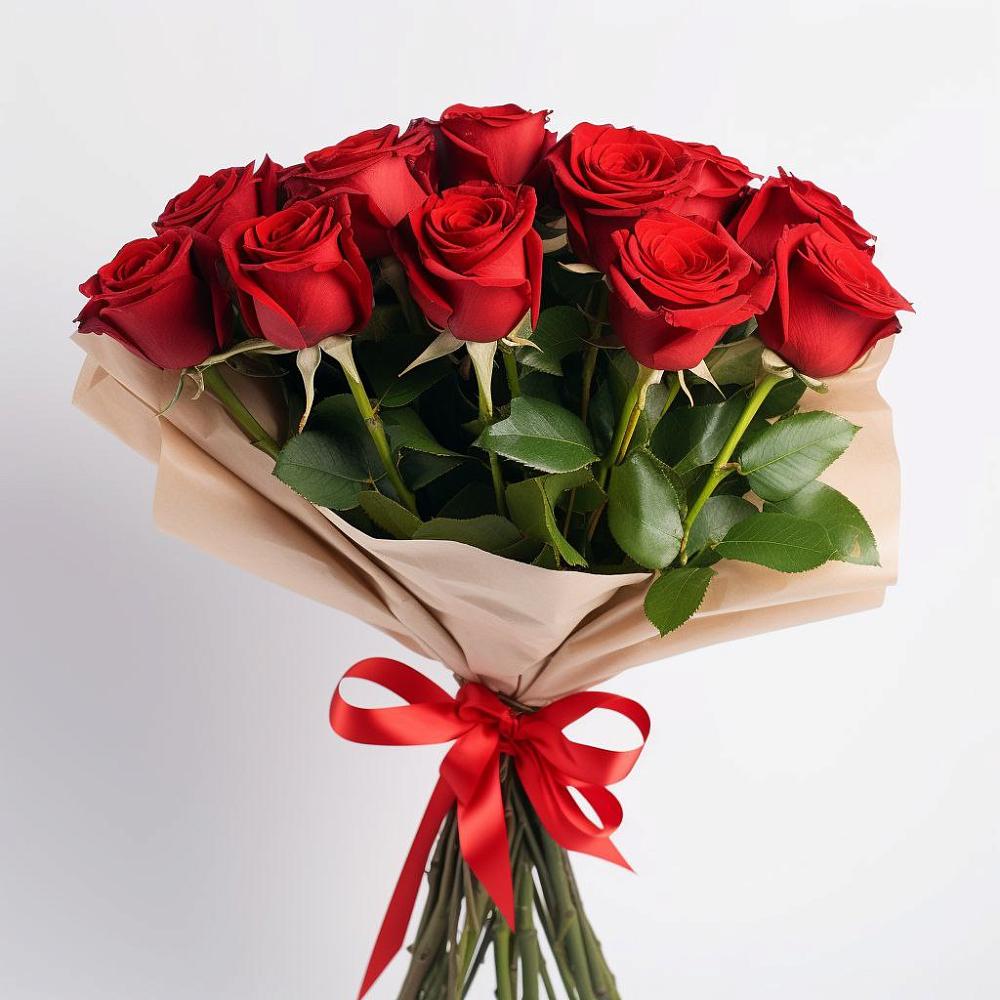 Букет 11 Красных роз Эдлесс Лав в Луковской